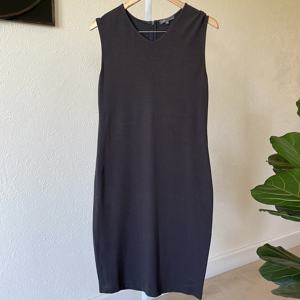 Vince grey stretchy sheath pencil dress